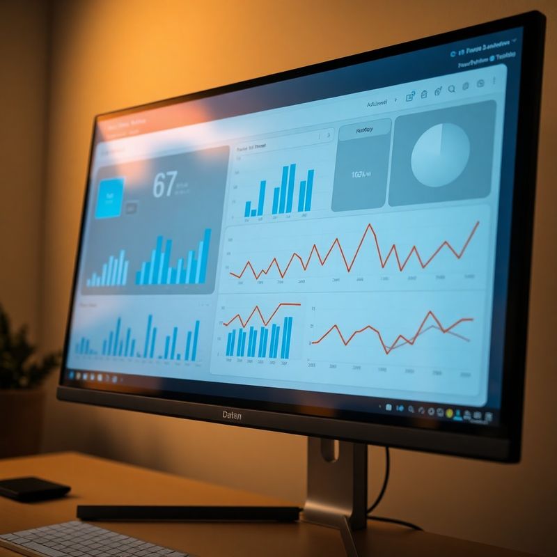 Interfață interactivă de analiză cu mai multe tipuri de grafice pe monitor